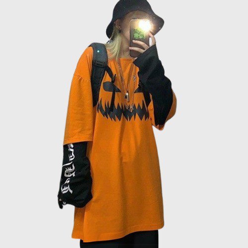 T-Shirt Long Citrouille