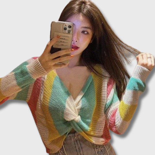 Pullover à Noeud Gilet