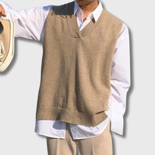 Pull Coréen Homme en Col V