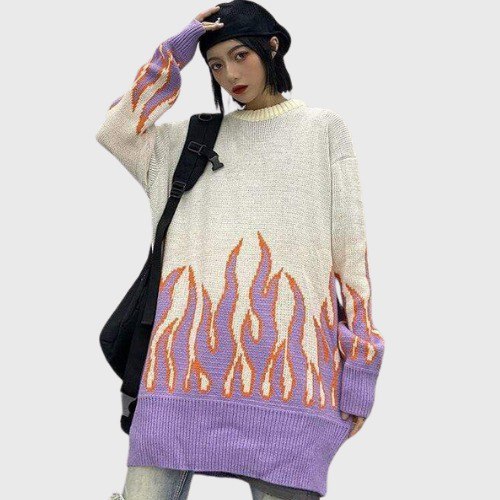 Pull Streetwear Flammes