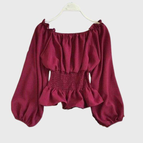 Blouse Coreenne Taille Froncée