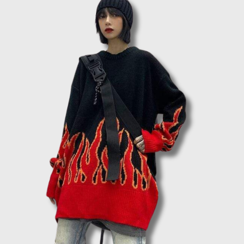 Pull Streetwear Flammes