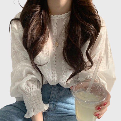 Blouse Coreenne Manche bouffante