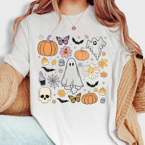 T-shirt Coréen Halloween