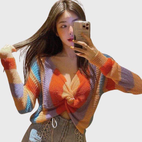 Pullover à Noeud Gilet