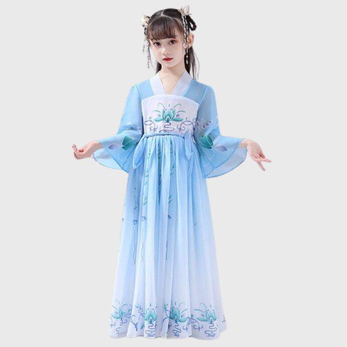 Hanbok Enfant Bleu Ciel