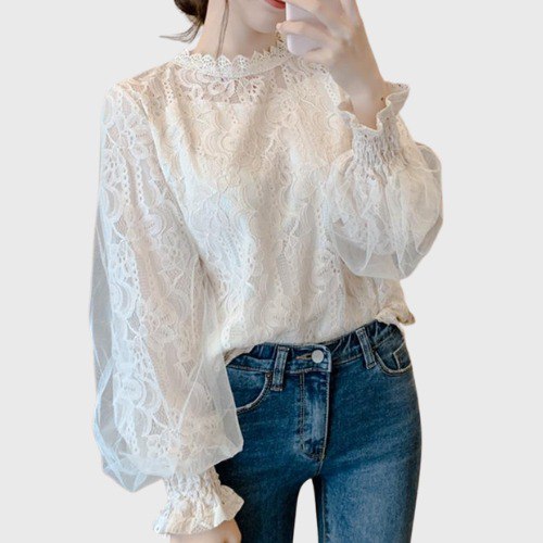 Blouse Korean Broderie Blanche
