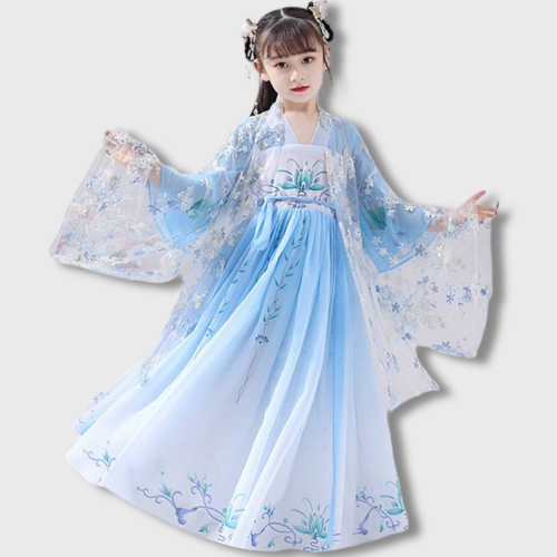 Hanbok Enfant Bleu Ciel
