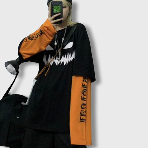 T-Shirt Long Citrouille