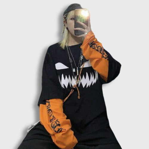 T-Shirt Long Citrouille