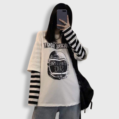 T-Shirt Long Rocking Money