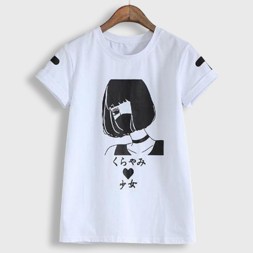 T-Shirt Ulzzang Girl Shy