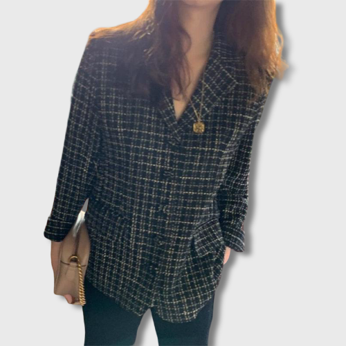 Veste Coreenne à Carreaux
