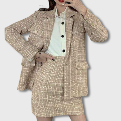 Veste Coreenne Vintage Marron